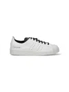 Y-3 Premium Leather Sneakers With Rubber Shell Toe In White