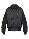 Y-3 Contrast-panel Bomber Jacket In Black
