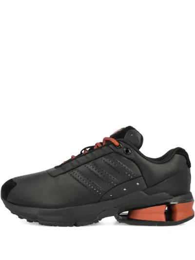 Y-3 Control Leather Perforated Sneakers In Black