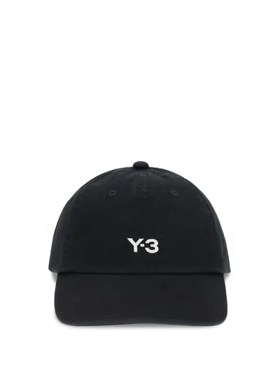 Y-3 Cotton Baseball Cap In Black