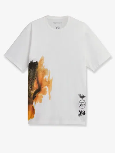 Y-3 Cotton Gfx Ss Tee T-shirt In White