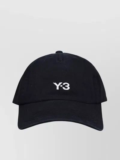 Y-3 Cotton Hat Curved Brim Ventilation Eyelets In Black
