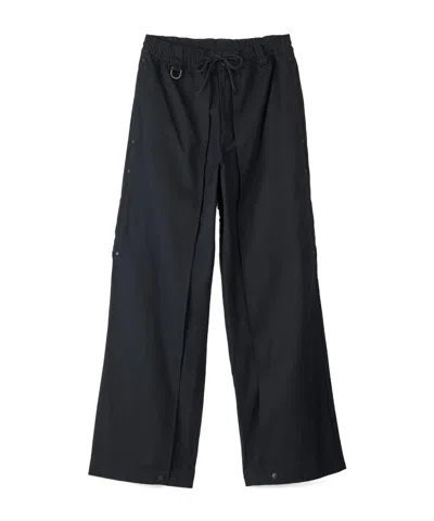Y-3 Cotton Straight-leg Trousers In Black