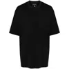 Y-3 Adidas Back Print Short Sleeved Cotton T-shirt Clothing In Black