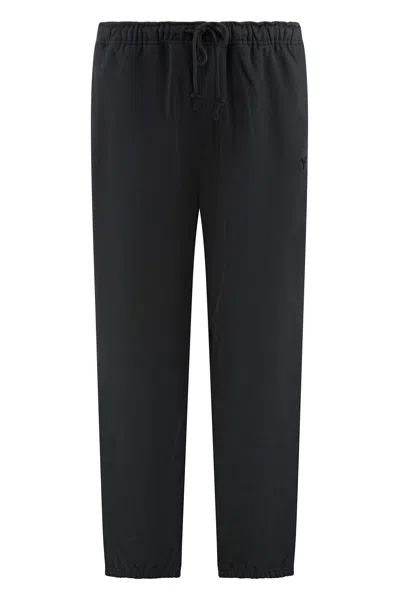 Y-3 Cotton Track-pants In Blue