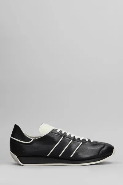 Y-3 Country Sneakers In Black Leather