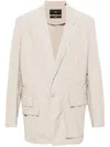 Y-3 Cr Nyl Single-breasted Blazer In Brown