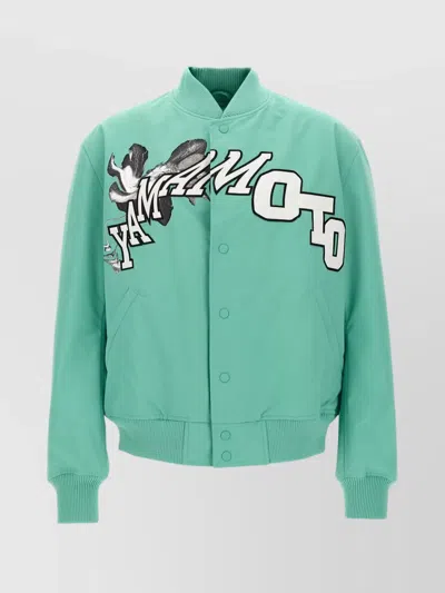 Y-3 "CREW" BOMBER JACKET WITH RIBBED FINISH
