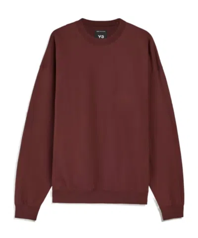 Y-3 Crew-neck Sweater In Brown