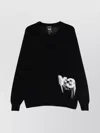 Y-3 Black Recycled Polyester Sweater With Embroidered Logo In Black