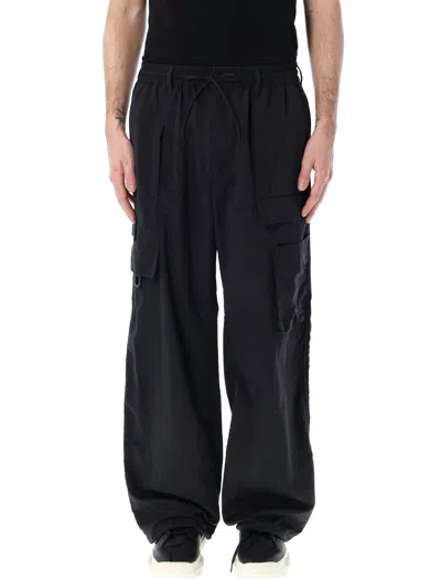 Y-3 Crinkle Nylon Cargo Pants In Black