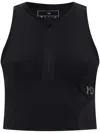Y-3 Cropped Performance Tank Top In 黑色