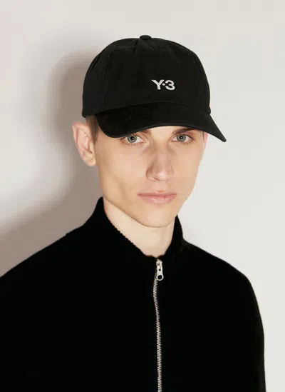 Y-3 Embroidered-logo Cotton Baseball Cap In Black