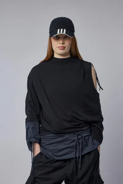 Y-3 Dd Cnch Drape T In Black