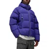 Y-3 Down Puffer Jacket With Removable Hood In Violet