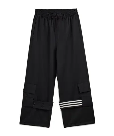 Y-3 Drawstring Cargo Trousers In Black