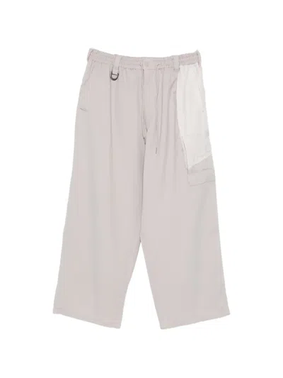 Y-3 Drawstring Multi-pocket Trousers In Gray