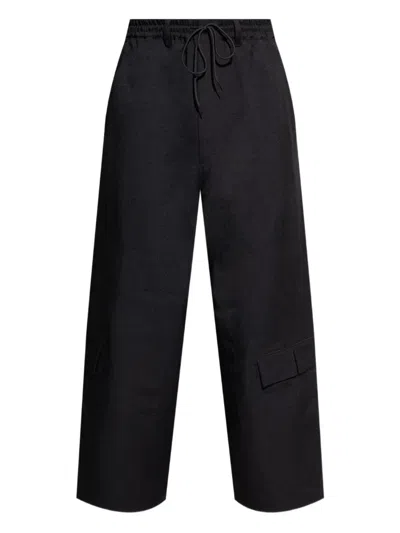Y-3 Drawstring Pocket Trousers In Blue