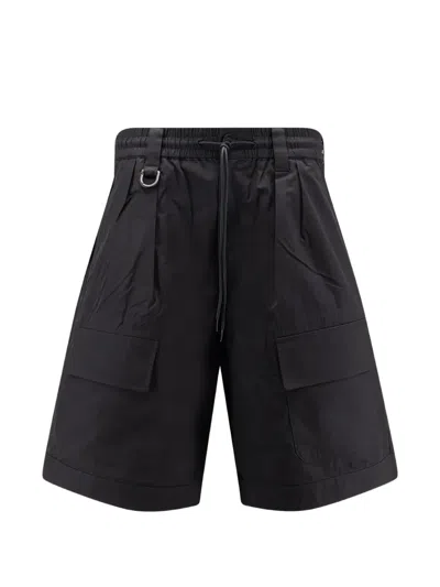 Y-3 Cotton Blend Cargo Bermuda Shorts In Black