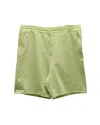 Y-3 Drawstring Shorts In Lime Green Cotton In Green