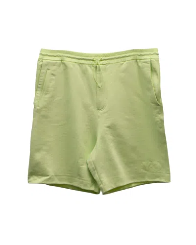 Y-3 Drawstring Shorts In Lime Green Cotton