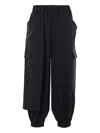 Y-3 Drawstring-waist Cargo Pants In Blue