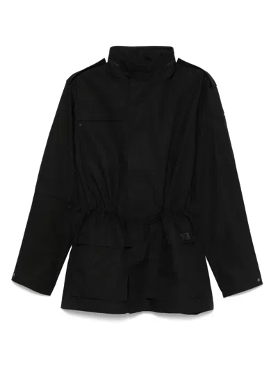 Y-3 Drawstring-waist Jacket In Black