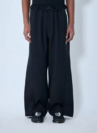 Y-3 Drawstring Wide-leg Pants In Black