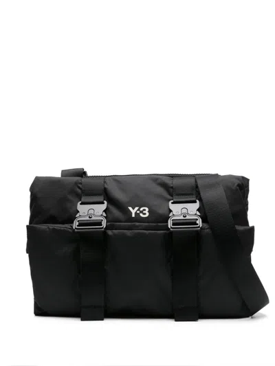 Y-3 Durable And Sleek Black Crossbody Bag For Men