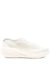 Y-3 Ecru Flatform Sneakers With Raised Logo Detail In Neutrals