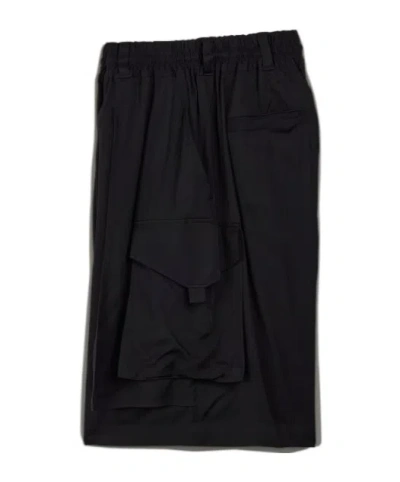 Y-3 Elastic Waist Twill Shorts In Black