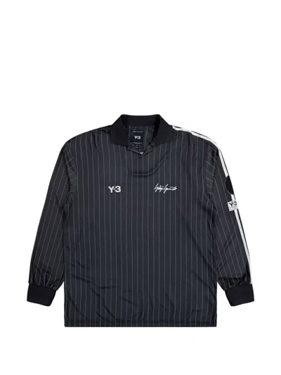 Y-3 Elite 5 Striped Long-sleeve Football Jersey T-shirt In Black