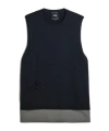 Y-3 Embossed-logo Knitted Vest In Black
