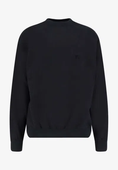 Y-3 Embroidered Crewneck Sweatshirt In Black