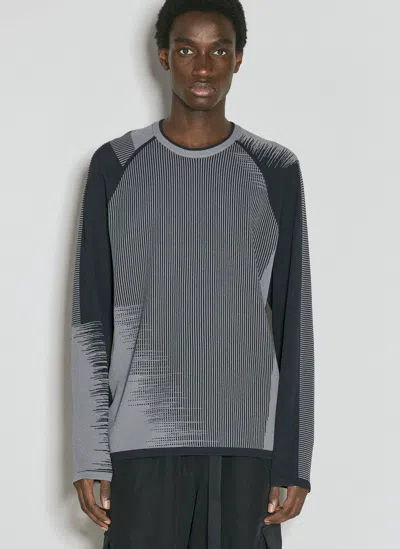 Y-3 Engineered Knit Sweater In Grey