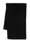Y-3 Engineered Logo-debossed Scarf In Black