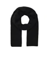 Y-3 Engineered Logo-debossed Scarf In Black