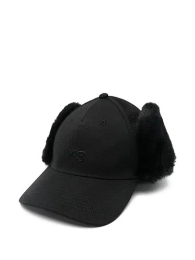 Y-3 Faux Fur Baseball Cap In Black