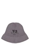 Y-3 Fisherman Hat With Logo In Gray
