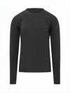 Y-3 Fitted Black Long-sleeve T-shirt With Crew Neckline In Black