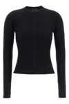 Y-3 Slim Fit Black Long-sleeved Organic Cotton T-shirt In Black