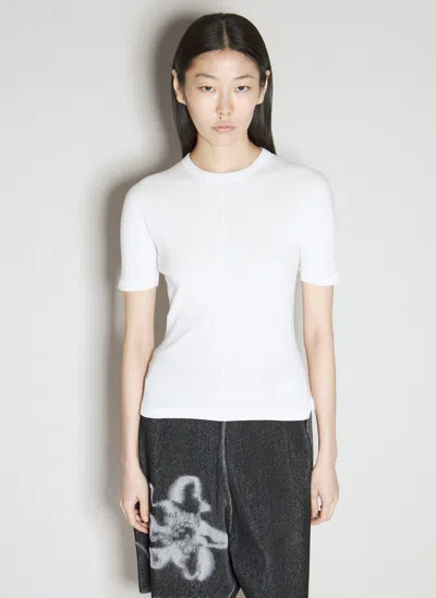 Y-3 Fitted Short-sleeve T-shirt In White