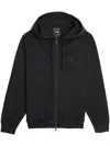 Y-3 Cotton Blend Hoodie Featuring Drawstring Hood In Black