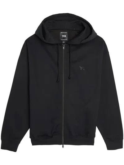 Y-3 Fl Zip Hoodie In Black