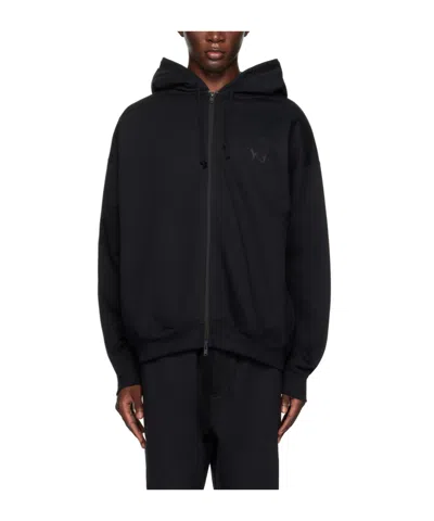 Y-3 Fl Zip Hoodie In Black