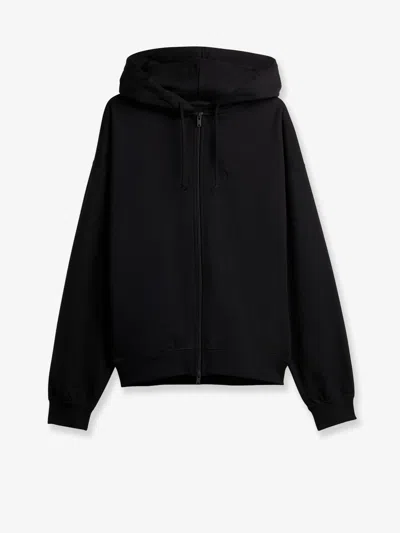 Y-3 Fl Zip Hoodie Cotton Blend Sweatshirt In Black