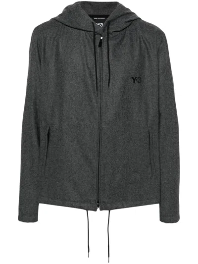 Y-3 Flanneljacket In Grey