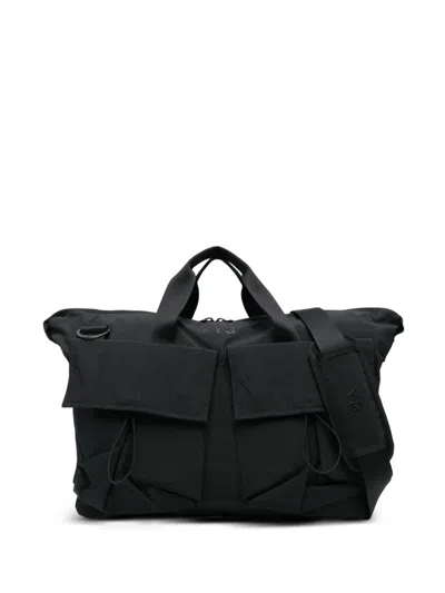 Y-3 Flap-pocket Tote Bag In Black