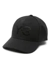 Y-3 Flocked-logo Baseball Cap In Black