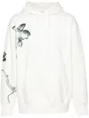 Y-3 Floral-print Jersey Hoodie In White